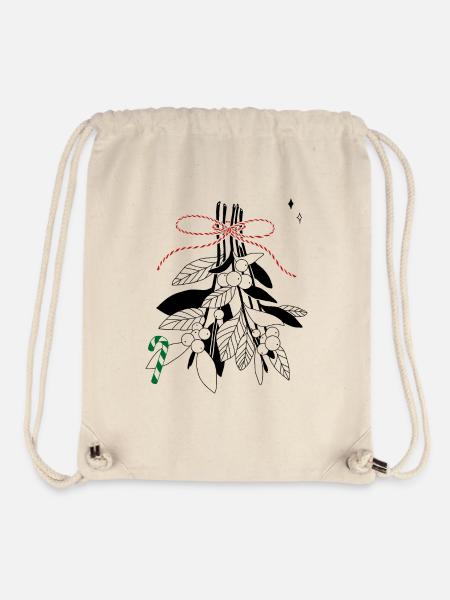 Sprigs with snowberries - Stanley/Stella Recycled Gym Bag - natural