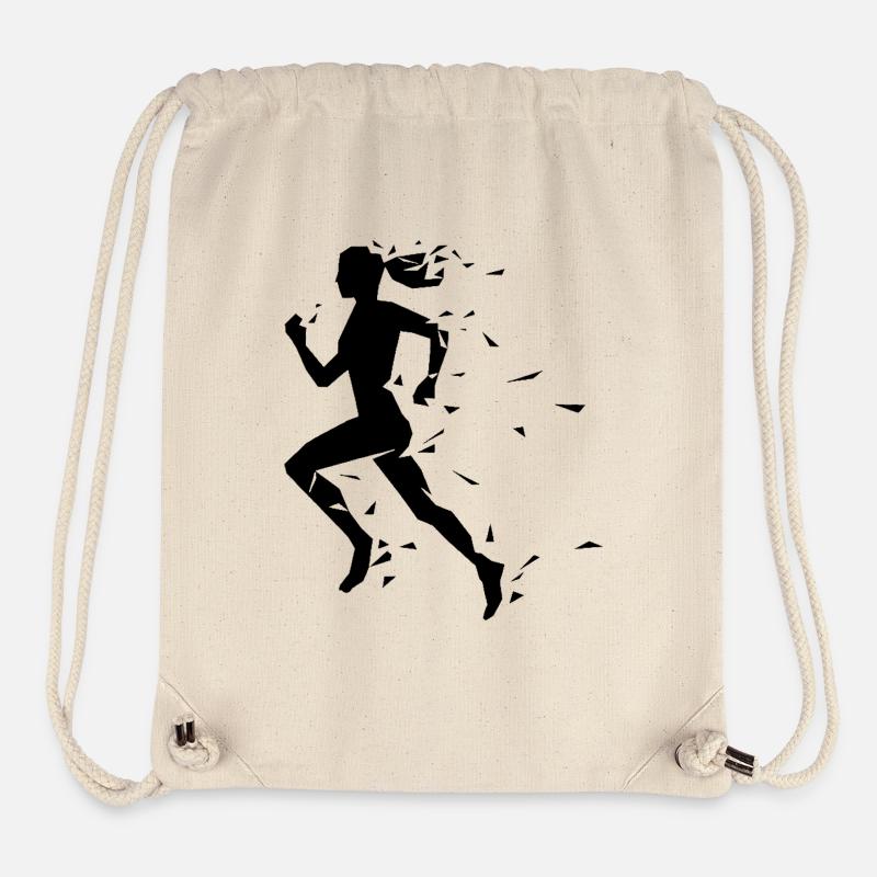 Run woman - Stanley/Stella recycelter Gym Bag - Naturweiß