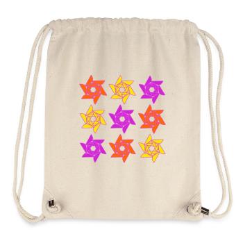 Rosenblüte Lebendiges geometrisches Kaleidoskop - Stanley/Stella recycelter Gym Bag - Naturweiß - Vorne