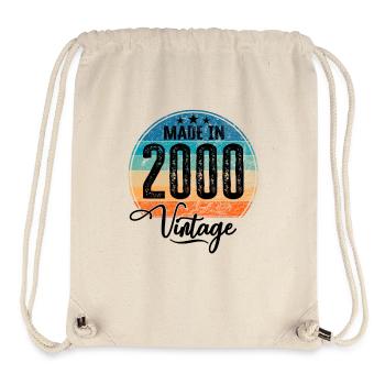 Vintage Made in 2000 Year of birth 2000 Birthday - Stanley/Stella Recycled Gym Bag - natural - Front