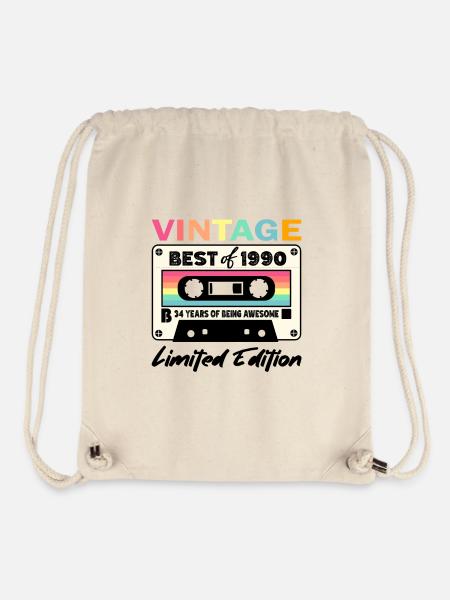 Det bedste fra 1990 - 34th Birthday Limited Edition - Stanley/Stella recycled gym bag - råhvid