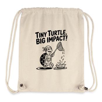 Small turtle but big impact - Stanley/Stella Recycled Gym Bag - natural - Front