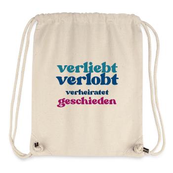 Beziehungsphasen Typo Druck - Stanley/Stella recycelter Gym Bag - Naturweiß - Vorne