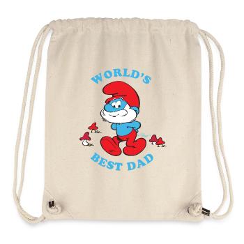 Schlümpfe Design Spruch World's Best Dad - Stanley/Stella recycelter Gym Bag - Naturweiß - Vorne