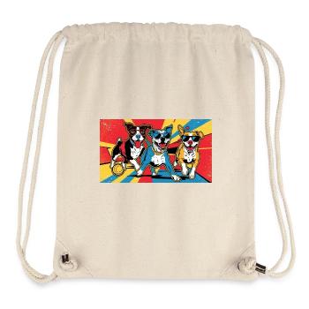 Funny Dogs "Playtime" - Stanley/Stella Recycled Gym Bag - natural - Front
