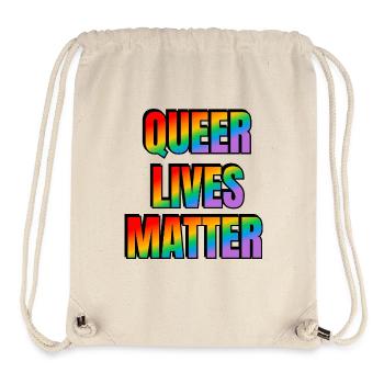 Les vies queer comptent - Sac à cordon recyclé Stanley/Stella - blanc naturel - Devant
