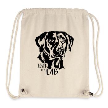 Loved by a Lab Labrador Labbi Hunde Wilsigns - Stanley/Stella recycelter Gym Bag - Naturweiß - Vorne