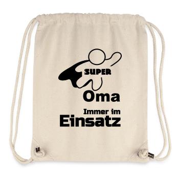 Super Oma Geschenk - Stanley/Stella recycelter Gym Bag - Naturweiß - Vorne
