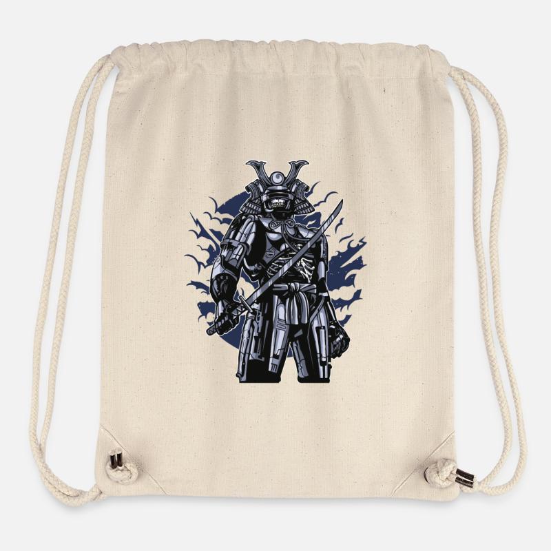 Robot Samurai - Stanley/Stella recycelter Gym Bag - Naturweiß