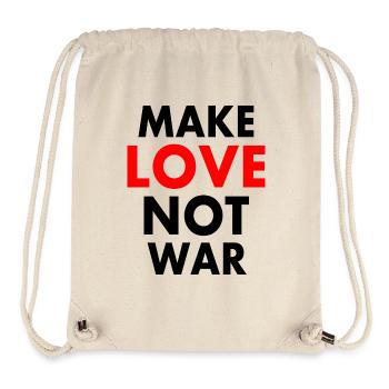 Make love not war - Sac à cordon recyclé Stanley/Stella - blanc naturel - Devant