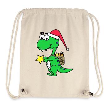 Dino Weihnachten - Stanley/Stella recycelter Gym Bag - Naturweiß - Vorne