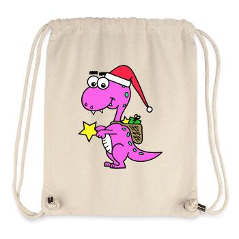 Dino Weihnachten - Stanley/Stella recycelter Gym Bag - Naturweiß - Vorne