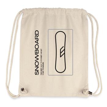 Snowboard - Oubliez vos soucis ! - Sac à cordon recyclé Stanley/Stella - blanc naturel - Devant