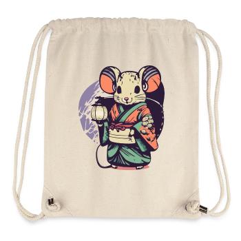 Mouse in kimono - Stanley/Stella Recycled Gym Bag - natural - Front