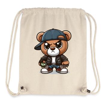Gangsta-Bär - Stanley/Stella recycelter Gym Bag - Naturweiß - Vorne