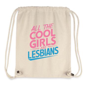 Alle coolen Girls sind Lesben - Stanley/Stella recycelter Gym Bag - Naturweiß - Vorne
