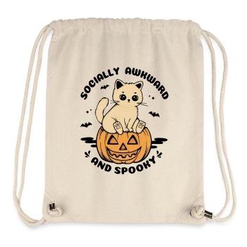 Socially Awkward And Spooky Cute Cat - Stanley/Stella Recycled Gym Bag - natural - Front