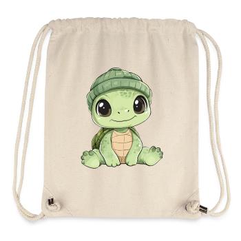 Schildkröte Süß Niedlich Baby Kinder Tier Cartoon - Stanley/Stella recycelter Gym Bag - Naturweiß - Vorne