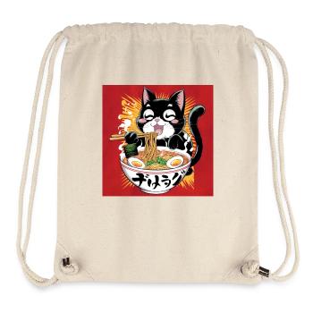 Cat Ramen Noodle Japanese Anime Manga Ramen Kawaii - Stanley/Stella recycelter Gym Bag - Naturweiß - Vorne