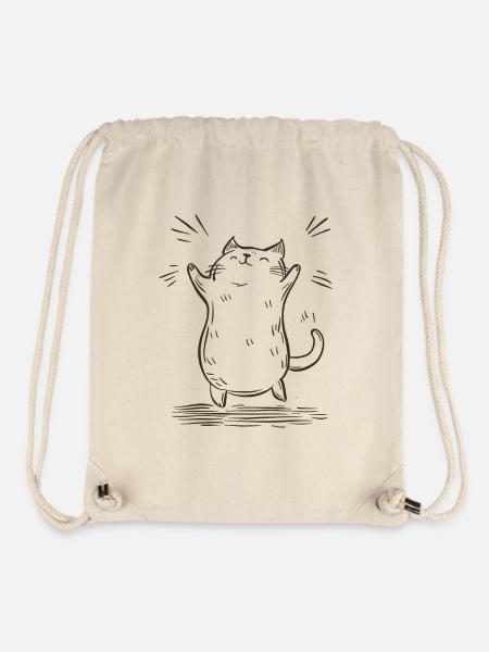 Jump cat - Stanley/Stella recycelter Gym Bag - Naturweiß