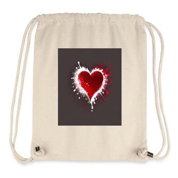 Herz für Kunstliebhaber - Stanley/Stella recycelter Gym Bag - Naturweiß - Vorne