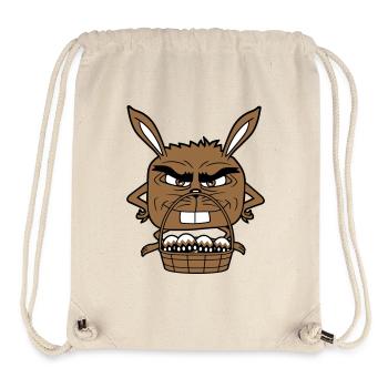 Osterhase Eier Korb böser Blick Gefährlich lächeln - Stanley/Stella recycelter Gym Bag - Naturweiß - Vorne