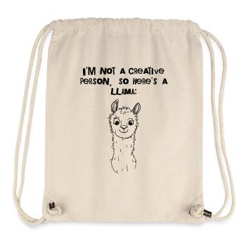 I'm Not Creative – Here, a Llama - Stanley/Stella Recycled Gym Bag - natural - Front