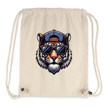 Cool Tiger – style urbain avec du mordant - Sac à cordon recyclé Stanley/Stella - blanc naturel - Devant