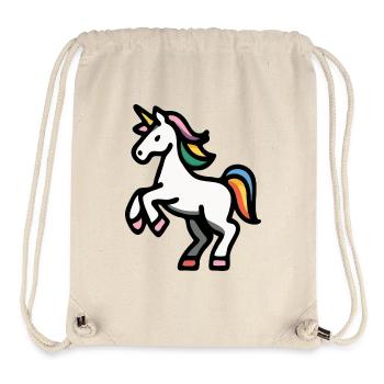 Minimales Regenbogen-Einhorn – Einfache Fantasy-Pferdekunst - Stanley/Stella recycelter Gym Bag - Naturweiß - Vorne