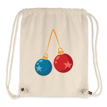 Conception de décoration de boules de Noël colorées - Sac à cordon recyclé Stanley/Stella - blanc naturel - Devant