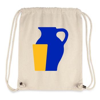 Bembel et nervuré - Sac à cordon recyclé Stanley/Stella - blanc naturel - Devant