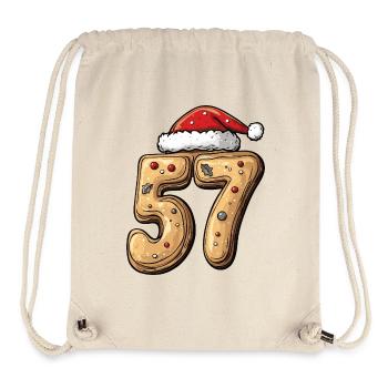 Biscuit de Noël à 57 chiffres - Sac à cordon recyclé Stanley/Stella - blanc naturel - Devant