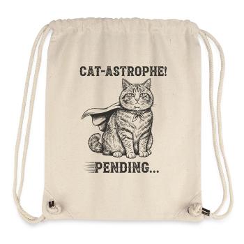 Vintage Blague Humour Jeu De Mots Chat - Sac à cordon recyclé Stanley/Stella - blanc naturel - Devant