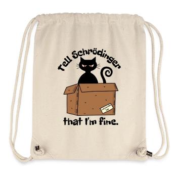Schroedinger Cat - Cartoon Paradox Box - Stanley/Stella Recycled Gym Bag - natural - Front