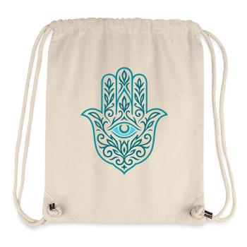 Mystische Hamsa Hand mit Auge und Ornamenten - Stanley/Stella recycelter Gym Bag - Naturweiß - Vorne