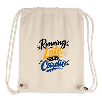 Running Late Is My Cardio Saying Quote - Stanley/Stella Recycled Gym Bag - natural - Front