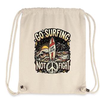 Liberté de surf contre guerre pour la paix - Sac à cordon recyclé Stanley/Stella - blanc naturel - Devant