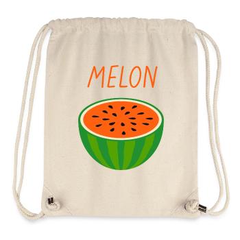 Melon Pastèque Fruits frais d'été - Sac à cordon recyclé Stanley/Stella - blanc naturel - Devant