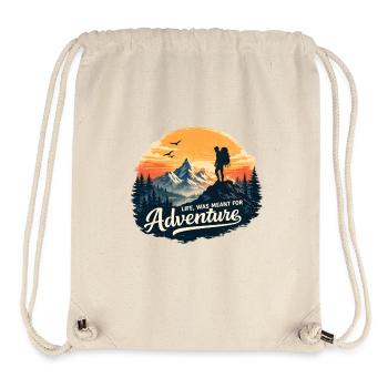 Abenteuerleben am Bergsonnenuntergang - Stanley/Stella recycelter Gym Bag - Naturweiß - Vorne