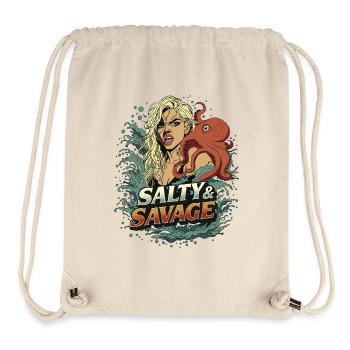 Salé & Sauvage - Sac à cordon recyclé Stanley/Stella - blanc naturel - Devant