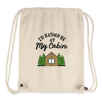 Camping Cabin Forest - Stanley/Stella Recycled Gym Bag - natural - Front