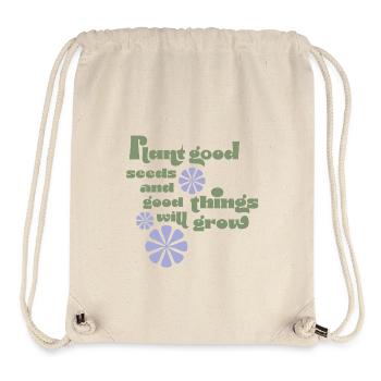 Good seeds, good things - Stanley/Stella recycelter Gym Bag - Naturweiß - Vorne