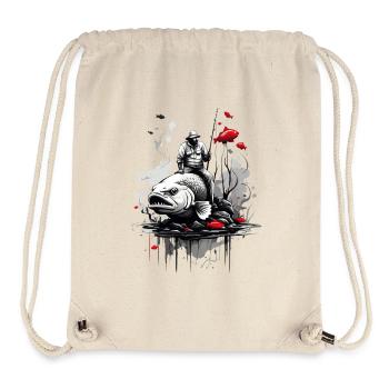 SURREAL FISHING ANGLER - Stanley/Stella Recycled Gym Bag - natural - Front