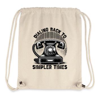 DIALING BACK TO SIMPLER TIMES, VINTAGE TELEPHONE - Stanley/Stella Recycled Gym Bag - natural - Front