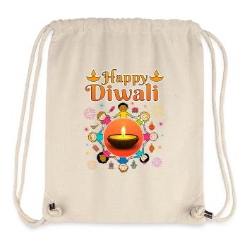 Frohes Diwali für Kinder Deepavali wünscht - Stanley/Stella recycelter Gym Bag - Naturweiß - Vorne