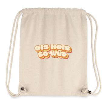 ois hoib so wued - Stanley/Stella recycelter Gym Bag - Naturweiß - Vorne