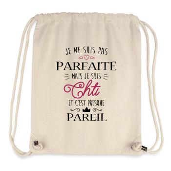 Chti Parfaite - Sac à cordon recyclé Stanley/Stella - blanc naturel - Devant
