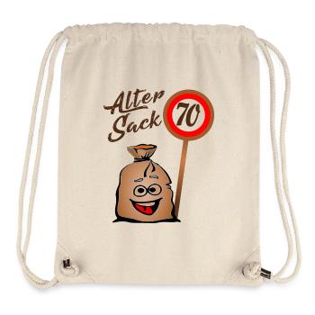 Alter Sack - 70. Geburtstag - 70 - Siebzig - Stanley/Stella recycelter Gym Bag - Naturweiß - Vorne
