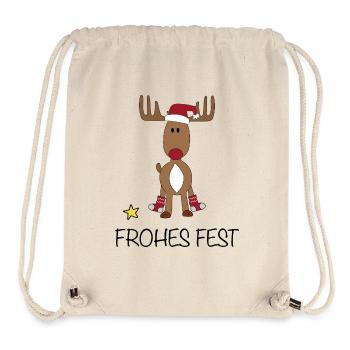 Frohes Fest - Stanley/Stella recycelter Gym Bag - Naturweiß - Vorne