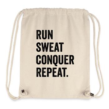 Laufen. Schwitzen. Erobern. Wiederholen. - Stanley/Stella recycelter Gym Bag - Naturweiß - Vorne